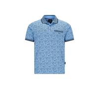 HAJO Herren Poloshirt ? Blau ? Floral ? Stay Fresh ? Kurzarm Polo 4XL