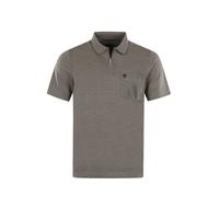 HAJO Herren Poloshirt Softknit Silbermelange ? Kurzarm Polo mit Reißverschluss ? 60% gekämmte Baumwolle ? Atmungsaktiv & pflegeleicht 5XL