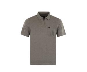 HAJO Herren Poloshirt Softknit Silbermelange ? Kurzarm Polo mit Reißverschluss ? 60% gekämmte Baumwolle ? Atmungsaktiv & pflegeleicht 5XL