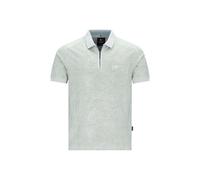 HAJO Herren Poloshirt ?Stay Fresh? Mint Hellgrün ? Kurzarm Polo mit Zip-Kragen ? Leinenoptik mit Print ? 62% mercerisierte Baumwolle ? Pflegeleicht 6XL