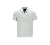 HAJO Herren Poloshirt ?Stay Fresh? Mint Hellgrün ? Kurzarm Polo mit Zip-Kragen ? Leinenoptik mit Print ? 62% mercerisierte Baumwolle ? Pflegeleicht 6XL