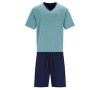 hajo Herren Schlafanzug, kurz - Klima-Light, Pyjama, Shorty, Baumwoll-Mix Hellblau M