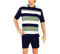 hajo - Herren Schlafanzug kurz (Shorty) Marine lind Klima-Komfort* 54