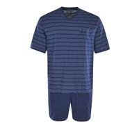 hajo Herren Schlafanzug Set - Shorty, kurz, Kurzarm, Klima-Light, Cotton-Mix Blau 3XL