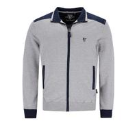 hajo Herren Sweatjacke - Freizeit, Klima-Komfort, Stretch Cotton-Mix, uni Grau 3XL