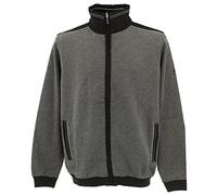 hajo, Herren Sweatjacke Trainigsjacke Microfaser Atmungsaktiv Schwarz Meliert 3XL