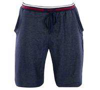 hajo Herren Sweatshorts - Stretch, Bermuda, Kontrastbund, Baumwolle merzerisiert Blau S