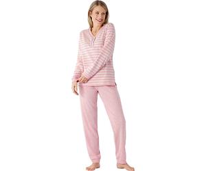 Hajo Interlock-Jersey Damen-Schlafanzug 40 / 42 rosé meliert