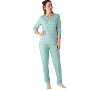 Hajo Interlock-Jersey Damen-Schlafanzug 48 / 50 jade meliert