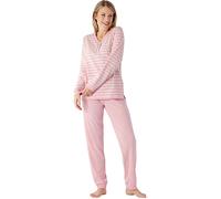Hajo Interlock-Jersey Damen-Schlafanzug 52 / 54 rosé meliert