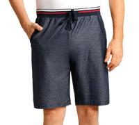 hajo Herren Sweatshorts - Stretch, Bermuda, Kontrastbund, Baumwolle merzerisiert Blau 2XL