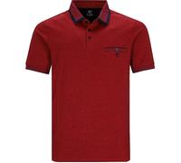 Hajo Piqué Herren-Poloshirt 52 weinrot