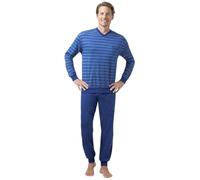 hajo Polo & Sportswear Herren Schlafanzug - Klima - Light, Ozean, 58
