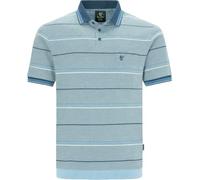 hajo Poloshirt Kurzarm Shirt mit Bündchen Stay Fresh 27906 B 638 blau gestreift, Herren-Größe:3XL