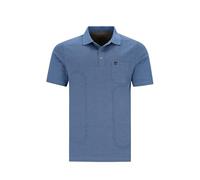 hajo Poloshirt Kurzarm Shirt Soft Knit 20104 609 blau Marine strukturiert, Herren-Größe:62