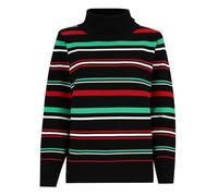 hajo Pullover mit halsfernem Rollkragen Multicolor Ringel