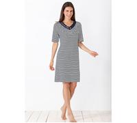 Hajo Single-Jersey Damen-Nachthemd blau 44 / 46