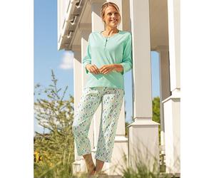 Hajo Single-Jersey Damen-Schlafanzug 44 / 46 mint