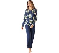 Hajo Single-Jersey Damen-Schlafanzug 48 / 50 marine