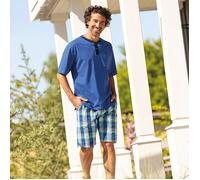 Hajo Single-Jersey/Popeline Herren-Shorty 50 blau