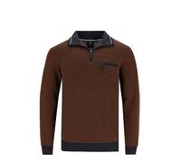 hajo Sweatshirt Langarm Sweat Bündchen 26222 234 Mokka Struktur, Größe:60 4XL