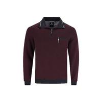 hajo Sweatshirt Langarm Sweat Bündchen 26222 314 weinrot Struktur, Größe:52 L