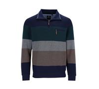 hajo Sweatshirt Langarm Sweat Bündchen 27610 609 Marine gestreift, Herren-Größe:56