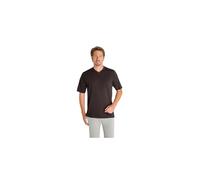 hajo Herren T-Shirt, 2er Pack - Basic, Kurzarm, V-Ausschnitt, Baumwolle, uni Schwarz 4XL