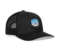 Haka Berge & Bäume Hut - Mountain Trucker Mütze Baseball Cap Snapback (Schwarz)