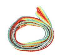 HAKIDZEL 1 Paar Bunte Regenbogen Schnürsenkel aus Polyester Flach und Dekorativ 140cm für Sneaker und Canvas Schuhe Einfach zu Schnüren für Geburtstage und Weihnachten