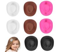 HAKIDZEL 10 Stück Teiliges Mini Cowgirl Hut Haarspangen Leichte Langlebige Haarklammern in Fünf Farben Geeignet für Haartypen Stilvoller Haarschmuck Damen für Halloween und Alltag