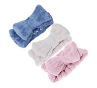 HAKIDZEL 3 Stück pack Elastische Haargummis aus Korallenvlies zum Gesichtwaschen für Mädchen Weiche Kosmetik Stirnbänder Schonend für Haare für Beauty Gesichtspflege