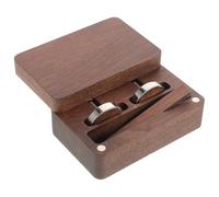 HAKIDZEL Elegante Holzkiste aus Walnuss mit Magnetverschluss für Manschettenknöpfe und Krawattenklammern Stabile und Tragbare Schmuckbox für Sichere Aufbewahrung und Präsentation