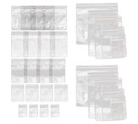 HAKIDZEL Transparente PVC Schmuckbeutel für Reise und Schubladenorganisation Selbstverschließende Aufbewahrungsbeutel mit Reißverschluss 100 Stück für Schmuck und Münzen