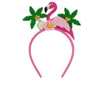 HAKJXOS Flamingo-Stirnband, modisch, Kokosnussbaum, Haarschmuck für Damen, Hawaii-Party, Stirnbänder für Mädchen, Sommer, Strand, Blume, Haarbänder, Rosa, Haarschmuck, 1 Stück