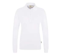 HAKRO Damen Longsleeve-Poloshirt Mikralinar® 215, weiß, Größe 3XL (Arbeitshemd & Arbeitsshirt)