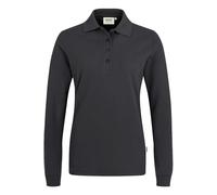 HAKRO 215 Regular Fit Longsleeve Poloshirt karbongrau, Einfarbig