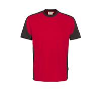 HAKRO 290 Comfort Fit T-Shirt Rundhals rot/anthrazit, Einfarbig