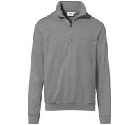 HAKRO 451 Comfort Fit Troyer grau, Meliert