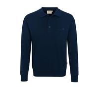HAKRO 457 Comfort Fit Longsleeve Poloshirt nachtblau, Einfarbig
