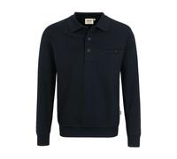 HAKRO 457 Comfort Fit Longsleeve Poloshirt schwarz, Einfarbig