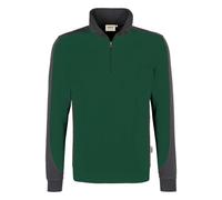 HAKRO 476 Comfort Fit Troyer grün/anthrazit, Zweifarbig