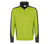 HAKRO 476 Comfort Fit Troyer kiwi/anthrazit, Zweifarbig