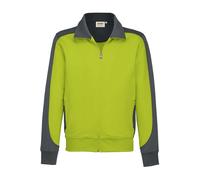 HAKRO 477 Comfort Fit Sweatjacke kiwi/anthrazit, Zweifarbig
