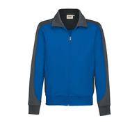 HAKRO 477 Comfort Fit Sweatjacke royal/anthrazit, Zweifarbig