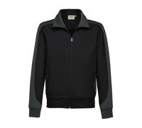 HAKRO 477 Comfort Fit Sweatjacke schwarz/anthrazit, Zweifarbig