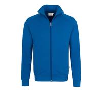 HAKRO 606 Comfort Fit Sweatjacke royal, Einfarbig