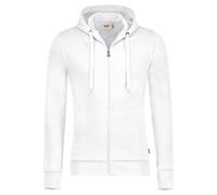 HAKRO Kapuzen-Sweatjacke Premium Herren #605 Gr. L weiß