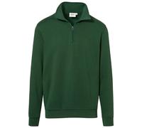 HAKRO Comfort Fit Sweatshirt Zipdunkelgrün, Einfarbig