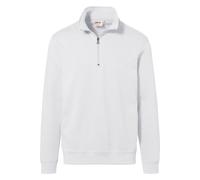 HAKRO Comfort Fit Sweatshirt Zipweiss, Einfarbig